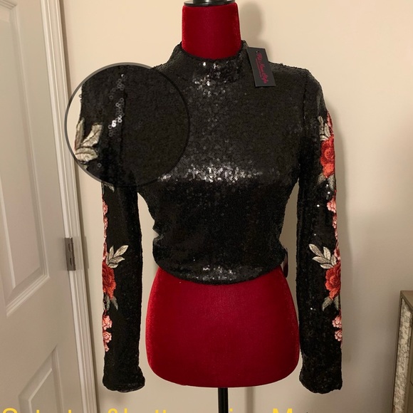 COPY - Top and bottom sequin set M - Picture 3 of 8